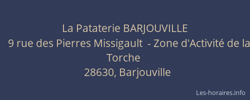 La Pataterie BARJOUVILLE