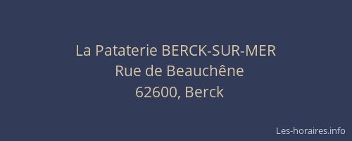 La Pataterie BERCK-SUR-MER