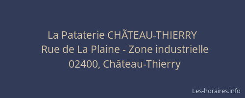 La Pataterie CHÃTEAU-THIERRY