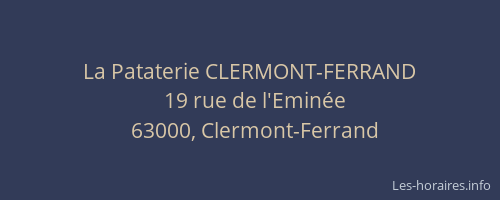 La Pataterie CLERMONT-FERRAND