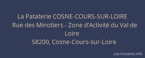 La Pataterie COSNE-COURS-SUR-LOIRE