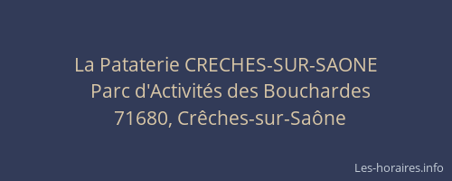 La Pataterie CRECHES-SUR-SAONE