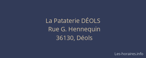 La Pataterie D&Eacute;OLS