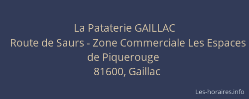 La Pataterie GAILLAC