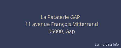 La Pataterie GAP