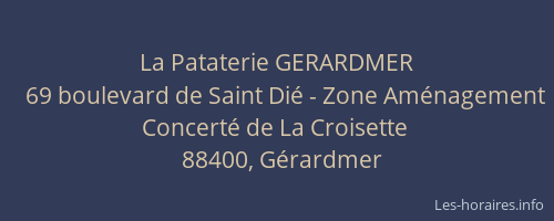 La Pataterie GERARDMER