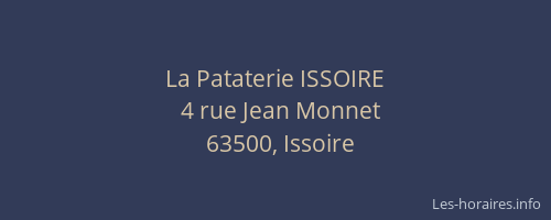 La Pataterie ISSOIRE