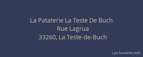 La Pataterie La Teste De Buch