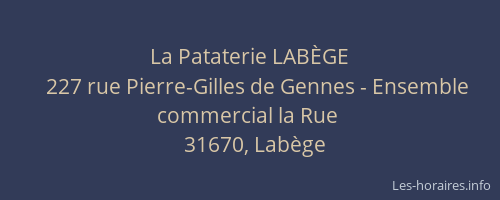 La Pataterie LABÈGE