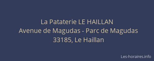 La Pataterie LE HAILLAN