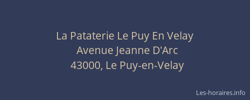 La Pataterie Le Puy En Velay