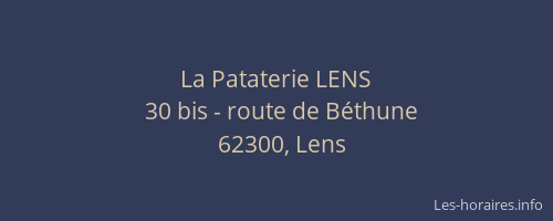 La Pataterie LENS