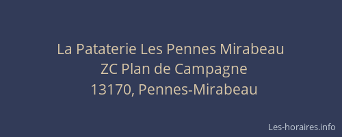 La Pataterie Les Pennes Mirabeau