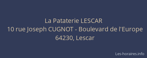 La Pataterie LESCAR