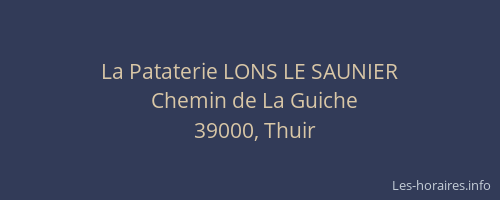 La Pataterie LONS LE SAUNIER