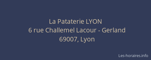 La Pataterie LYON