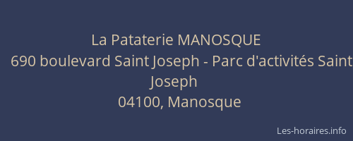 La Pataterie MANOSQUE
