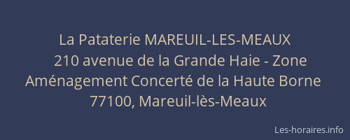 La Pataterie MAREUIL-LES-MEAUX