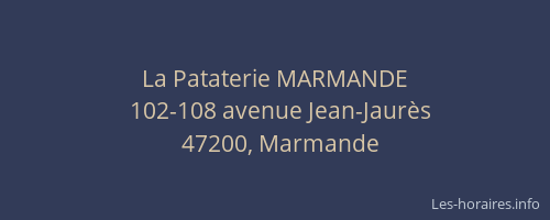 La Pataterie MARMANDE