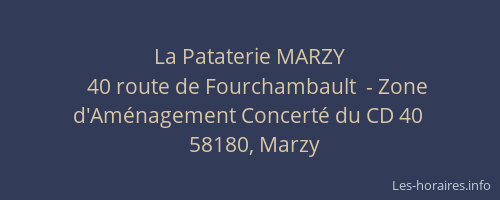 La Pataterie MARZY