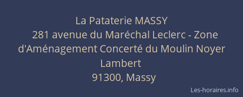 La Pataterie MASSY