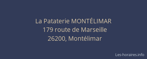 La Pataterie MONTÉLIMAR