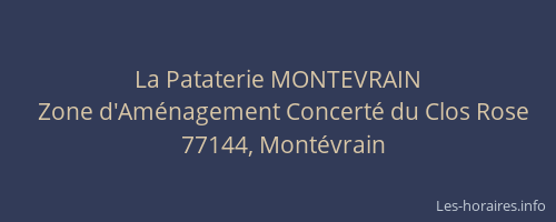 La Pataterie MONTEVRAIN