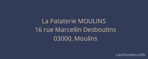 La Pataterie MOULINS