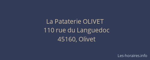 La Pataterie OLIVET