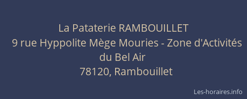 La Pataterie RAMBOUILLET