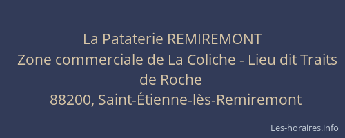 La Pataterie REMIREMONT