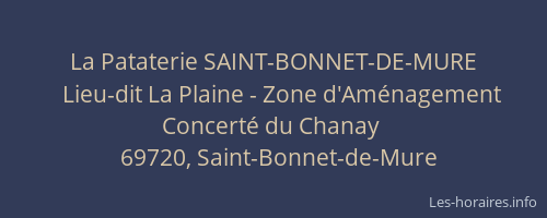 La Pataterie SAINT-BONNET-DE-MURE