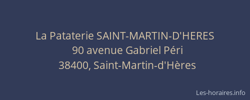 La Pataterie SAINT-MARTIN-D'HERES