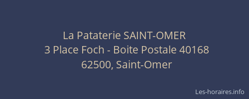 La Pataterie SAINT-OMER