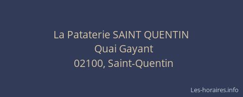 La Pataterie SAINT QUENTIN
