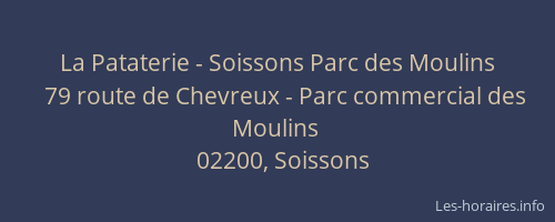 La Pataterie - Soissons Parc des Moulins