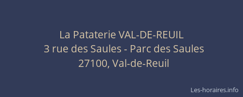 La Pataterie VAL-DE-REUIL