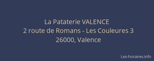 La Pataterie VALENCE
