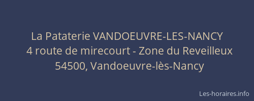 La Pataterie VANDOEUVRE-LES-NANCY