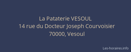 La Pataterie VESOUL