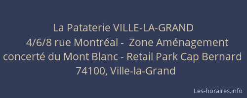 La Pataterie VILLE-LA-GRAND