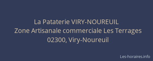 La Pataterie VIRY-NOUREUIL