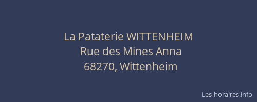 La Pataterie WITTENHEIM