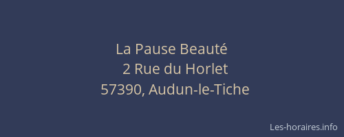 La Pause Beaut&eacute;