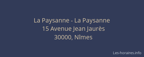 La Paysanne - La Paysanne