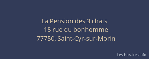 La Pension des 3 chats