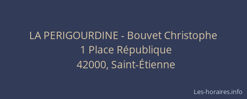 LA PERIGOURDINE - Bouvet Christophe