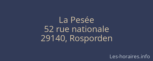 La Pesée