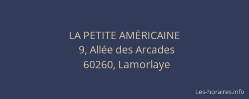 LA PETITE AM&Eacute;RICAINE