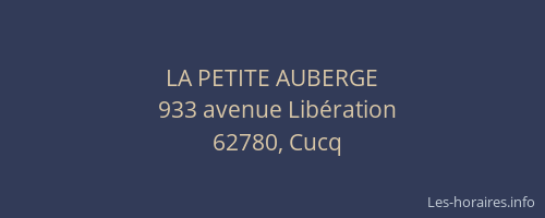 LA PETITE AUBERGE